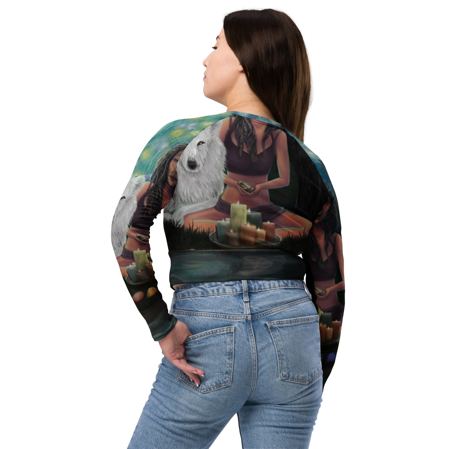 Recycled Long-Sleeve Crop Top | Out Of This World